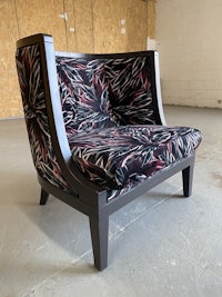 a chair with a zebra print on it